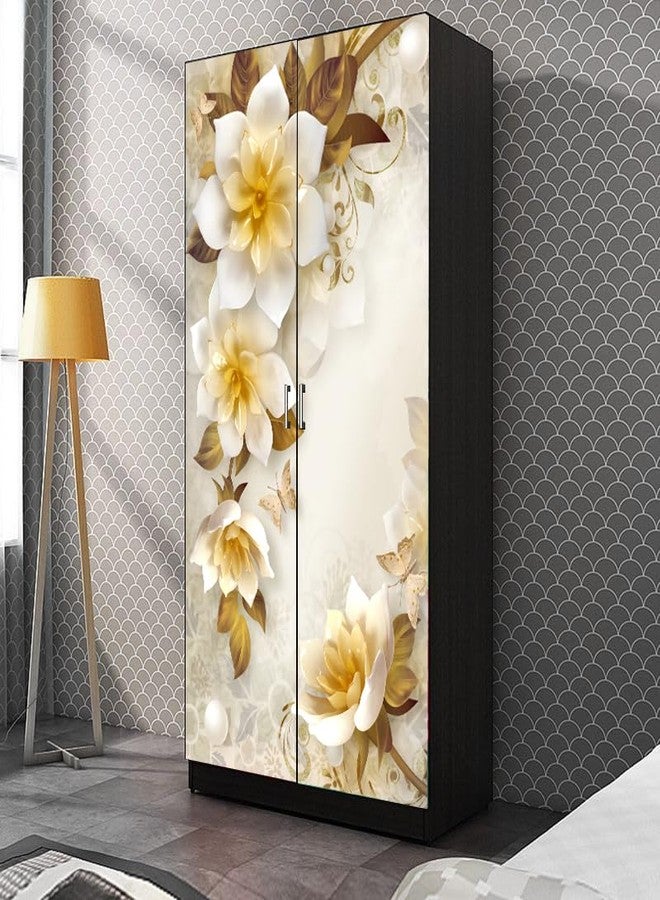 Decor1ders ملصقات ورق جدران للخزائن من ديكور1درز لتزيين المنزل، مقاس (213 × 99) سم، ملصق ورق جدران للخزائن للأبواب، ورق جدران من الفينيل PVC، ورق جدران للخزائن، ملصقات لاصقة ذاتية عادية للخزائن (مجموعة من قطعة واحدة) - Image 1